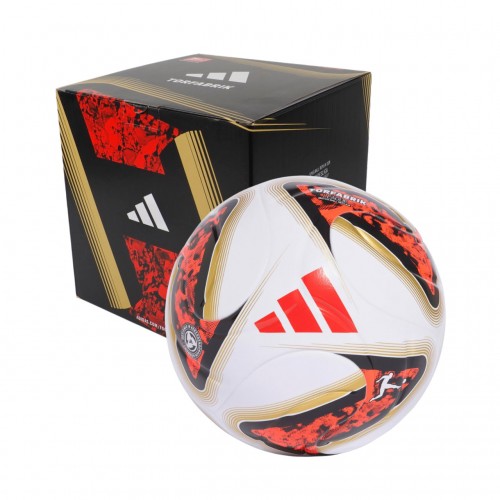 adidas Bundesliga 26/27 Torfabrik League Box futbolo kamuolys, baltas/oranžinis/auksinis (HY5057) adidas Bundesliga 26/27 Torfabrik League Box futbolo kamuolys, baltas/oranžinis/auksinis (HY5057)