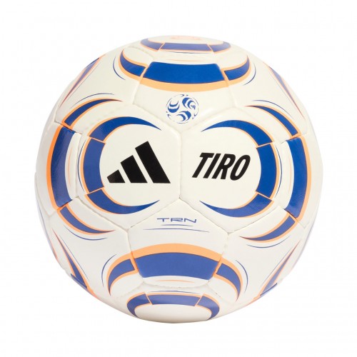 adidas Tiro Training futbolo kamuolys, baltas/mėlynas adidas Tiro Training futbolo kamuolys, baltas/mėlynas
