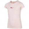 Mergaitiški Marškinėliai "4F" Šviesiai Rožiniai HJZ22 JTSD005 56S