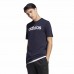 Vyriški adidas Essentials Single Jersey Linear Embroidered Logo marškinėliai, tamsiai mėlyni