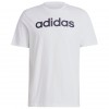 Vyriški adidas Essentials Single Jersey Linear Embroidered Logo marškinėliai, balti Vyriški adidas Essentials Single Jersey Linear Embroidered Logo marškinėliai, balti
