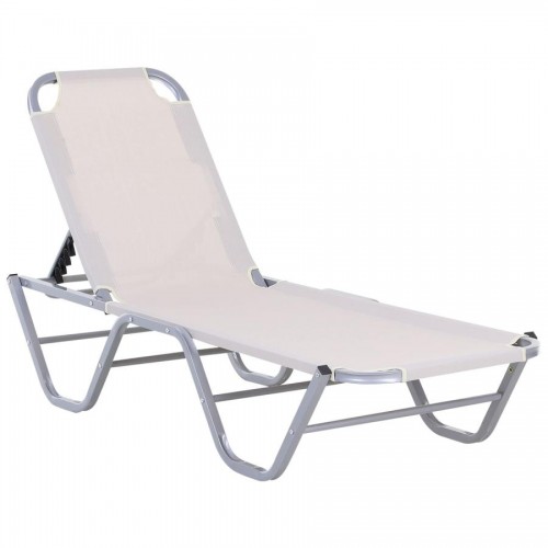 Sodo gultas–šezlongas 191 × 59 × 30 cm, baltas Sodo gultas–šezlongas 191 × 59 × 30 cm, baltas