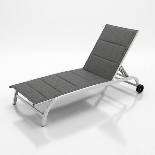 Sodo gultas–šezlongas 188 × 62 × 35 cm, tamsiai pilkas Sodo gultas–šezlongas 188 × 62 × 35 cm, tamsiai pilkas