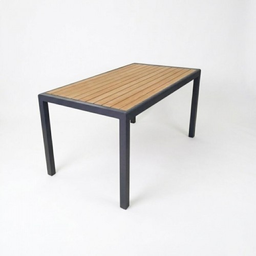 Terasos ir sodo stalas su medžio tekstūra, 150 × 80 × 74 cm Terasos ir sodo stalas su medžio tekstūra, 150 × 80 × 74 cm