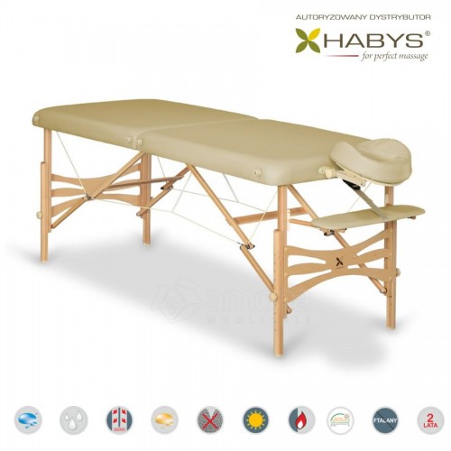 Sulankstomas masažo stalas HABYS Panda Vinyl Flex Beige 210x70cm